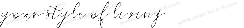 your style of living字体转换